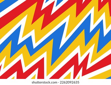 Abstract background with colorful gradient zigzag line pattern