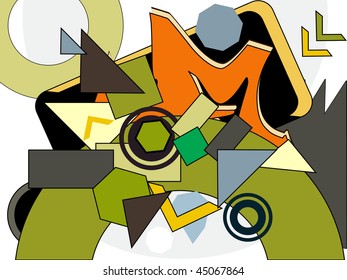 fondo abstracto con forma gráfica colorida