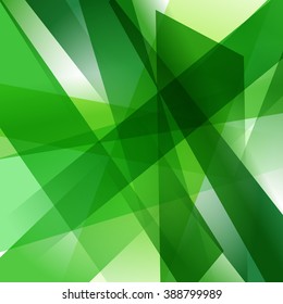 Abstract background with colorful green overlapping transparent layers