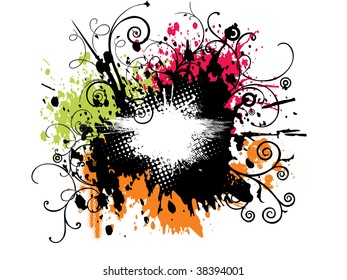 abstract background with colorful grunge and creative design