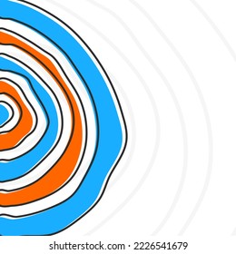 Abstract background with colorful half circle pattern and with some copy space area