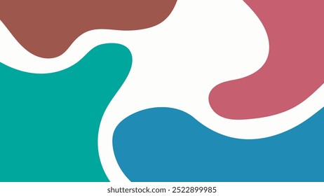 ABSTRACT BACKGROUND COLORFUL WITH HAND DRAWN SHAPES FLAT DESIGN VECTOR TEMPLATE FOR WALLPAPER, COVER DESIGN, HOMEPAGE DESIGN