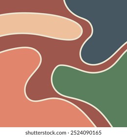 ABSTRACT BACKGROUND COLORFUL WITH HAND DRAWN SHAPES FLAT DESIGN VECTOR TEMPLATE FOR WALLPAPER, COVER DESIGN