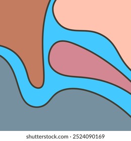 FONDO Abstractas COLORIDO CON FORMAS DIBUJADAS A MANO PLANTILLA DE VECTOR DE DISEÑO PLANO PARA FONDO DE PANTALLA, DISEÑO DE CUBIERTA