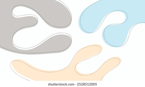ABSTRACT BACKGROUND COLORFUL WITH HAND DRAWN SHAPES FLAT DESIGN VECTOR TEMPLATE FOR WALLPAPER, COVER DESIGN, HOMEPAGE DESIGN