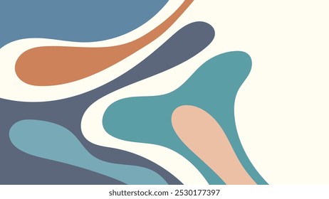 ABSTRACT BACKGROUND COLORFUL WITH HAND DRAWN SHAPES FLAT DESIGN VECTOR TEMPLATE FOR WALLPAPER, COVER DESIGN, HOMEPAGE DESIGN