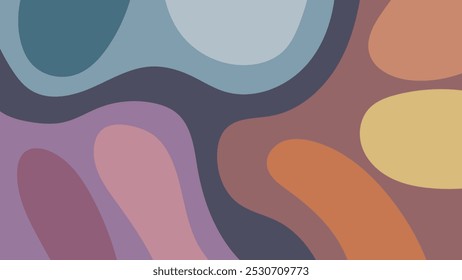 ABSTRACT BACKGROUND COLORFUL WITH HAND DRAWN SHAPES FLAT DESIGN VECTOR TEMPLATE FOR WALLPAPER, COVER DESIGN, HOMEPAGE DESIGN