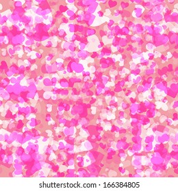 abstract background with colorful hearts