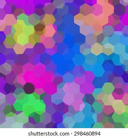 abstract background with colorful hexagon