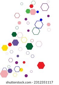 Abstract background with colorful hexagon. Graphic design vector.