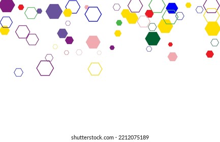 Abstract background with colorful hexagon. Simple abstract banner can be used as a banner, design, cover, brochure.