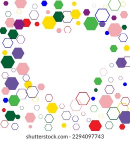 Abstract background with colorful hexagon. Simple abstract banner can be used as a banner, design, cover, brochure.
