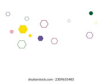 Abstract background with colorful hexagon. Vector illustration.