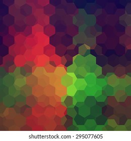 abstract background with colorful hexagons