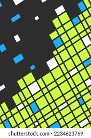 Abstract background with colorful irregular square pattern. Abstracts pixelate background
