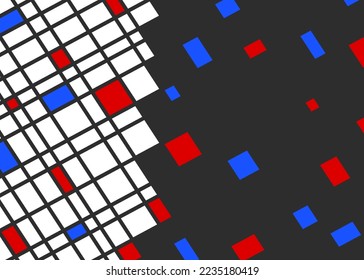 Abstract background with colorful irregular square pattern. Abstracts pixelate background