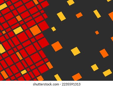Fondo abstracto con colorido patrón cuadrado irregular. Resumen del fondo del pixelado