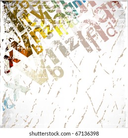 Abstract background with colorful letters