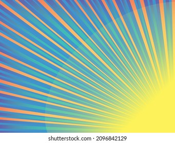 Abstract background with colorful light emanating from a point