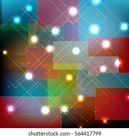 Abstract background, colorful lighting effects, vector illustration.