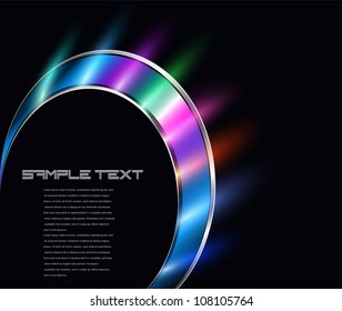 Abstract background with colorful lights, vector.