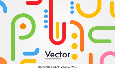 Abstract background. Colorful line art design. Vector illustration. Design for background, banner, wallpaper.