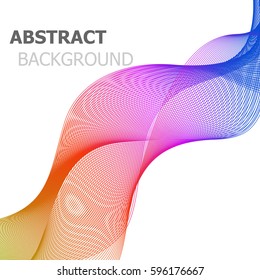 Abstract background with colorful line wave, stock vector