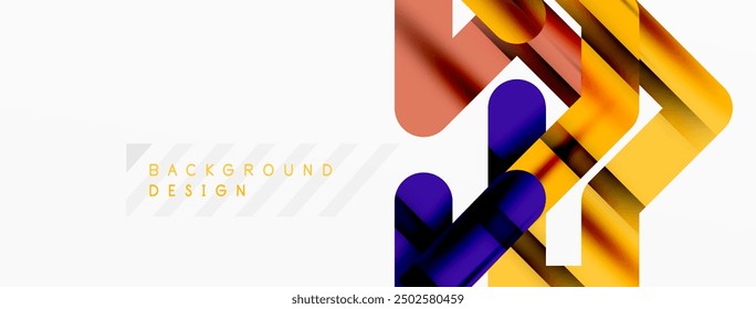 Abstract background - colorful lines composition. Technology or business digital template