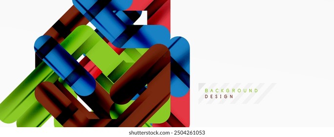 Abstract background - colorful lines composition. Technology or business digital template