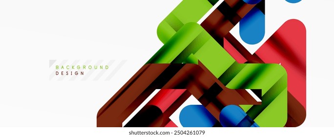 Fondo Abstractas - composición de líneas coloridas. Tecnología o Plantilla digital empresarial
