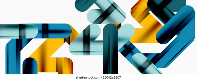 Abstract background - colorful lines composition. Technology or business digital template