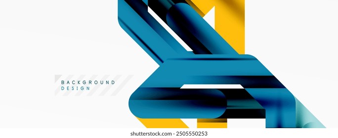 Fondo Abstractas - composición de líneas coloridas. Tecnología o Plantilla digital empresarial