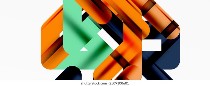 Fondo Abstractas - composición de líneas coloridas. Tecnología o Plantilla digital empresarial
