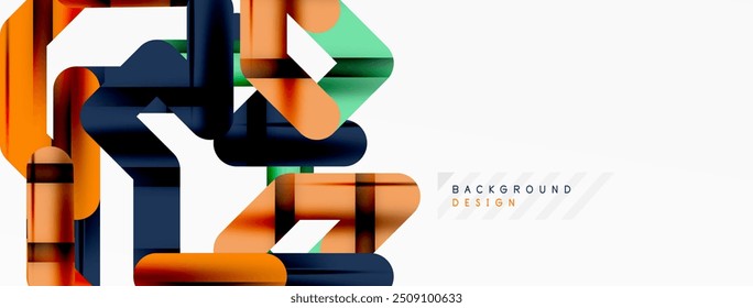 Fondo Abstractas - composición de líneas coloridas. Tecnología o Plantilla digital empresarial