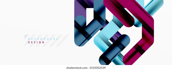 Fondo Abstractas - composición de líneas coloridas. Tecnología o Plantilla digital empresarial