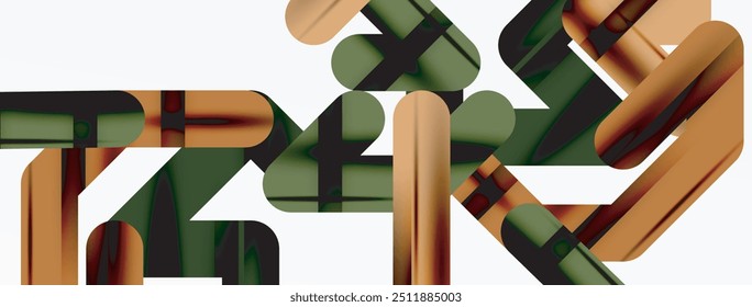 Abstract background - colorful lines composition. Technology or business digital template