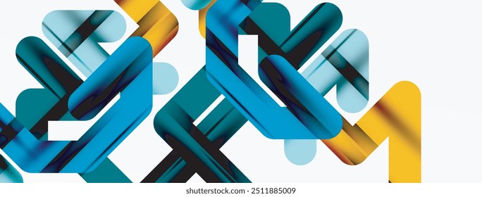 Abstract background - colorful lines composition. Technology or business digital template