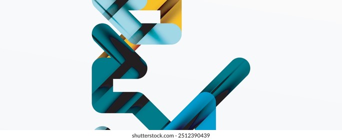 Fondo Abstractas - composición de líneas coloridas. Tecnología o Plantilla digital empresarial