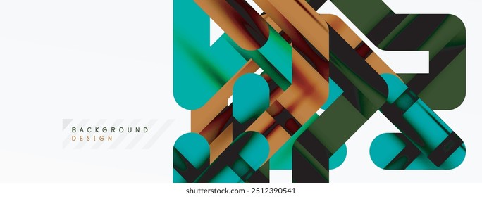 Abstract background - colorful lines composition. Technology or business digital template