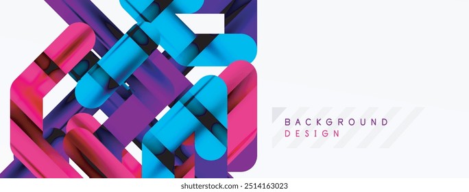 Fundo abstrato - composição de linhas coloridas. Modelo digital de tecnologia ou de negócios