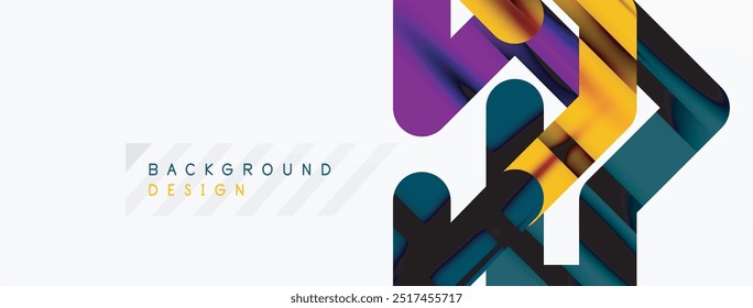 Abstract background - colorful lines composition. Technology or business digital template