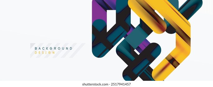 Abstract background - colorful lines composition. Technology or business digital template
