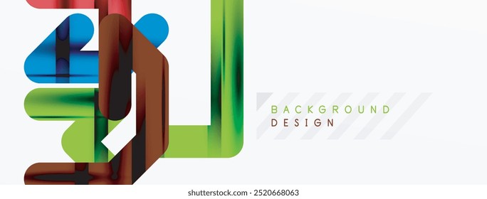 Abstract background - colorful lines composition. Technology or business digital template