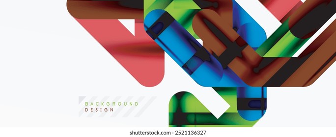 Abstract background - colorful lines composition. Technology or business digital template