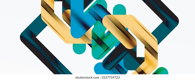 Abstract background - colorful lines composition. Technology or business digital template