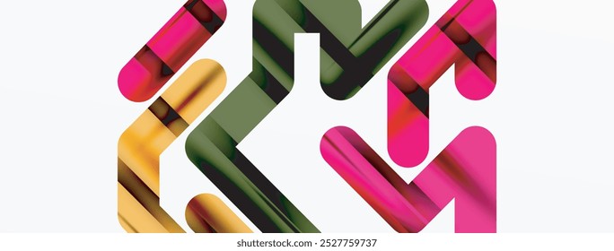 Abstract background - colorful lines composition. Technology or business digital template