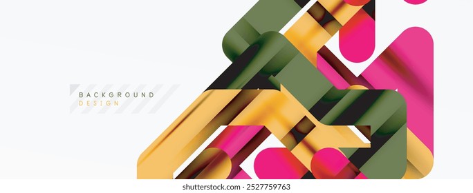 Abstract background - colorful lines composition. Technology or business digital template