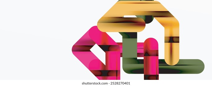 Fondo Abstractas - composición de líneas coloridas. Tecnología o Plantilla digital empresarial
