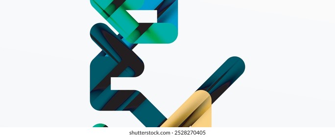 Fondo Abstractas - composición de líneas coloridas. Tecnología o Plantilla digital empresarial
