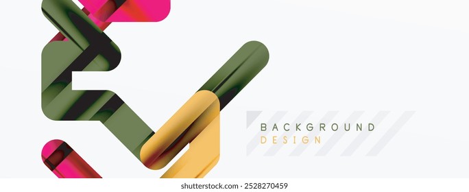 Fundo abstrato - composição de linhas coloridas. Modelo digital de tecnologia ou de negócios